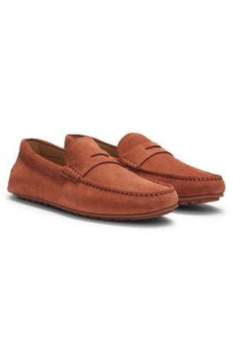 Mocassins en cuir suédé avec finition Penny - Boss - Modalova