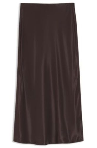 Jupe midi en satin - Boss - Modalova