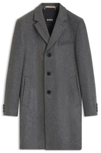Manteau Slim habillé avec finition chinée - Boss - Modalova