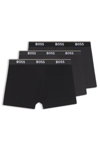 Lot de trois boxers longs en coton stretch - Boss - Modalova