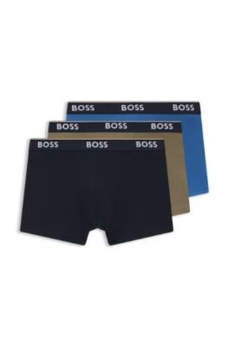 Lot de trois boxers courts en coton stretch - Boss - Modalova