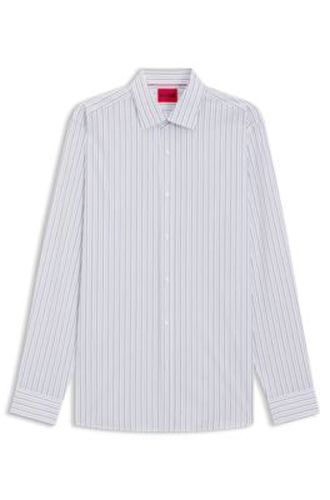 Chemise coupe moderne en coton à rayures - HUGO - Modalova