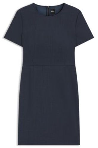 Robe habillée en laine vierge chinée - Boss - Modalova