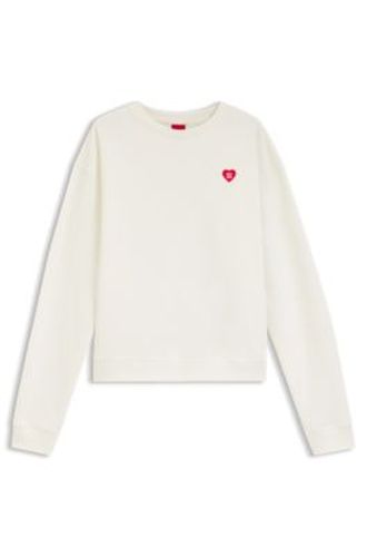 Sweat unisexe en molleton de coton avec logo cœur - HUGO - Modalova