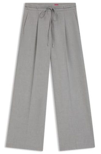 Pantalon Regular coupe large en tissu stretch chiné - HUGO - Modalova