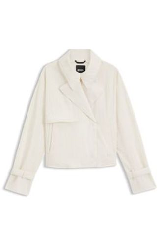 Trench court en crêpe pêche - Boss - Modalova
