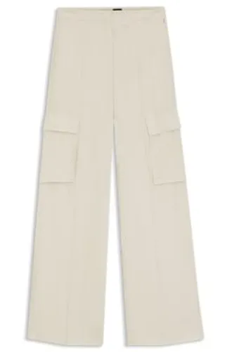 Pantalon en crêpe Regular avec poches cargo - Boss - Modalova