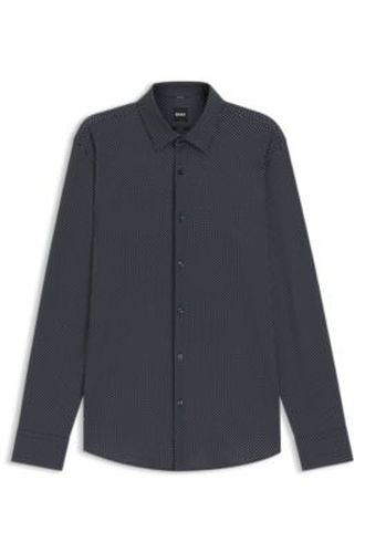 Chemise Slim en jersey stretch imprimé performant - Boss - Modalova