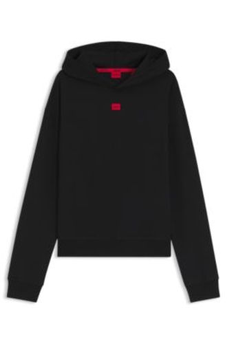 Sweat à capuche avec étiquette logo - HUGO - Modalova
