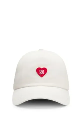 Casquette en twill de coton avec logo cœur - HUGO - Modalova