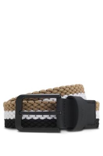 Ceinture tissée avec finitions en cuir - Boss - Modalova
