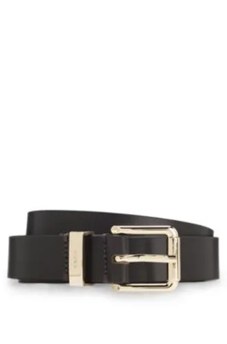 Ceinture en cuir italien avec boucle nœud dorée - HUGO - Modalova