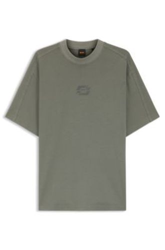 T-shirt en coton interlock avec motif logo - Boss - Modalova