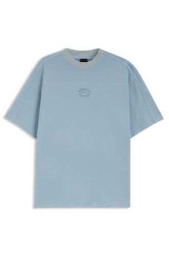 T-shirt en coton interlock avec motif logo - Boss - Modalova