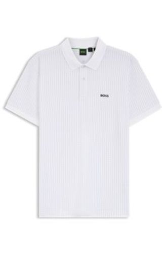 Polo en piqué de coton avec imprimé partout - Boss - Modalova
