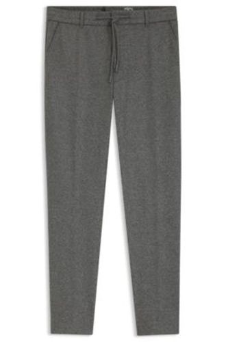 Pantalon Tapered en flanelle stretch brossée - Boss - Modalova