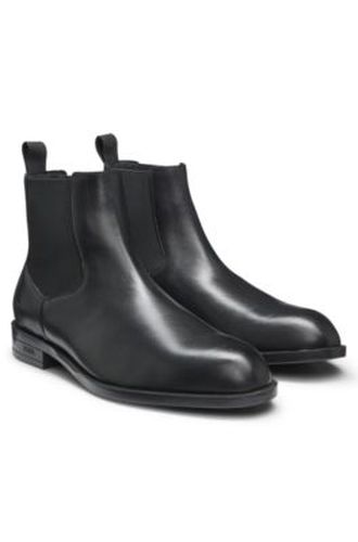 Bottines Chelsea classiques en cuir brossé - Boss - Modalova