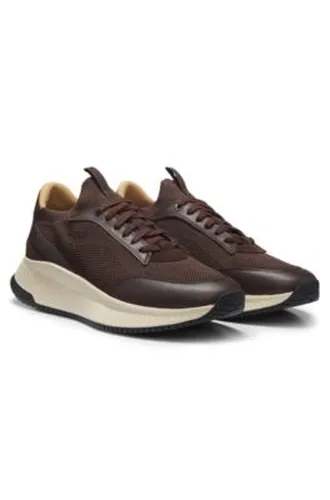 TTNM EVO baskets avec tige en maille et finitions en cuir - Boss - Modalova