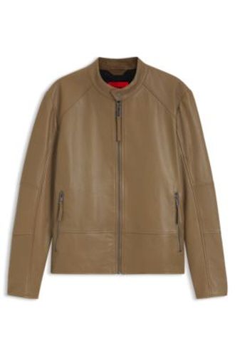 Veste en cuir Slim - HUGO - Modalova