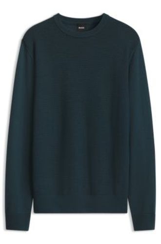 Pull en laine vierge mélangée aux différentes structures - Boss - Modalova