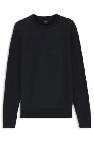 Pull en laine vierge mélangée aux différentes structures - Boss - Modalova