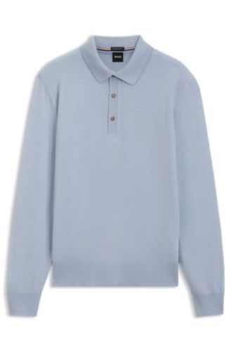 Pull col polo en laine mérinos - Boss - Modalova