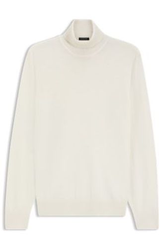Pull en laine mérinos extra fine avec col cheminée - Boss - Modalova