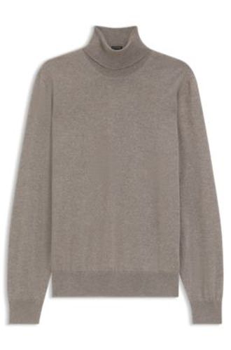Pull en laine mérinos extra fine avec col cheminée - Boss - Modalova