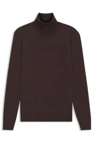 Pull en laine mérinos extra fine avec col cheminée - Boss - Modalova