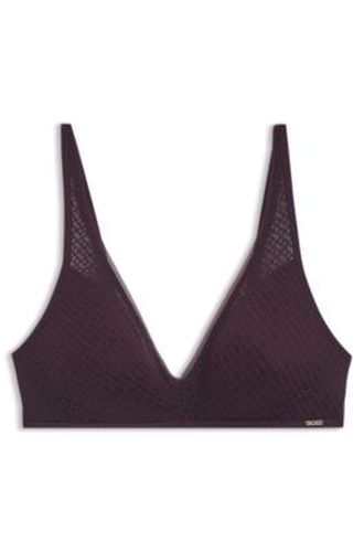 Bralette en dentelle monogrammée - Boss - Modalova