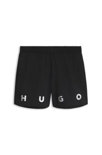 Short de bain court à double logo imprimé - HUGO - Modalova