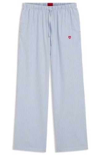 Bas de pyjama en coton mélangé avec logo cœur - HUGO - Modalova