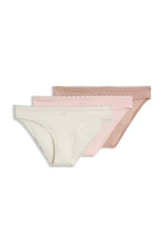 Lot de trois slips bordés de dentelle - HUGO - Modalova