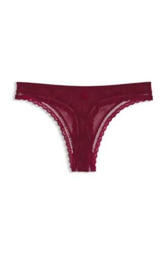 String avec finition en dentelle et logos manuscrits - HUGO - Modalova
