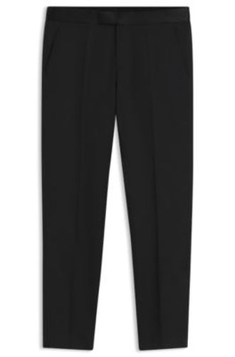 Pantalon de smoking ajusté avec finitions en mélange de soie - Boss - Modalova
