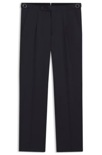 Pantalon Tapered en serge de laine vierge - Boss - Modalova