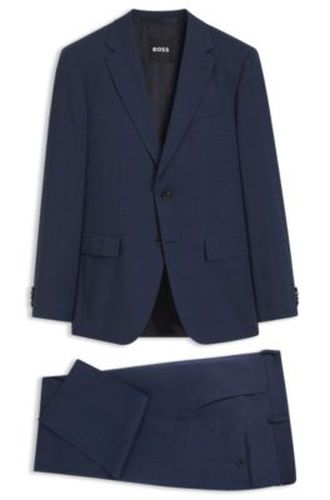 Costume Slim deux pièces en mohair stretch à carreaux - Boss - Modalova