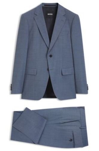 Costume Slim deux pièces en mohair stretch à motif - Boss - Modalova