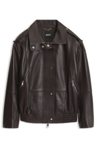 Veste en cuir style aviateur - Boss - Modalova