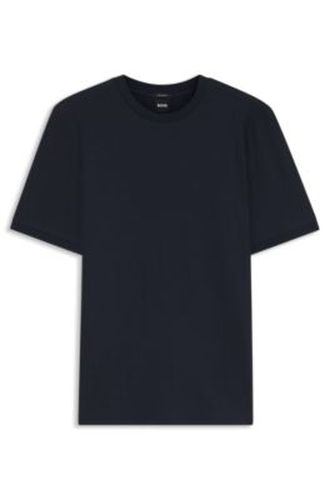 T-shirt en coton avec motif jacquard géométrique - Boss - Modalova