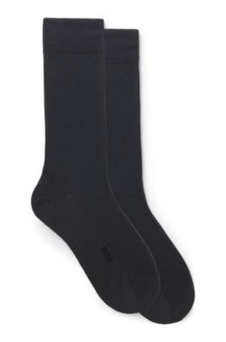 Lot de deux paires de chaussettes mi-mollet côtelées - Boss - Modalova