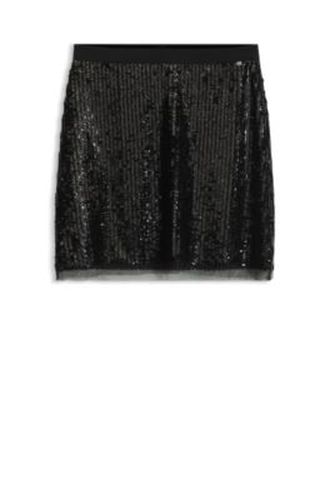 Jupe courte évasée à sequins partout - Boss - Modalova