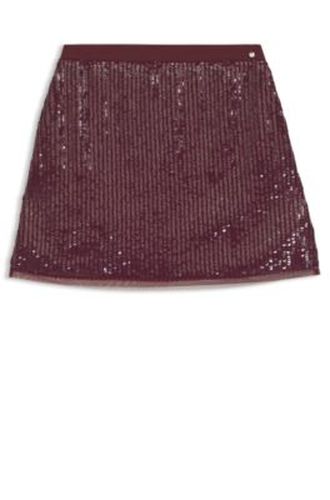 Jupe courte évasée à sequins partout - Boss - Modalova