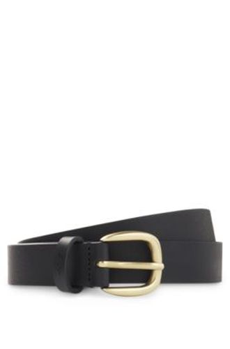 Ceinture en cuir italien avec boucle dorée - Boss - Modalova