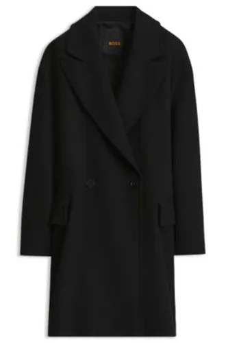 Manteau croisé en twill doux - Boss - Modalova