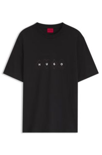 T-shirt en jersey de coton à imprimé artistique - HUGO - Modalova