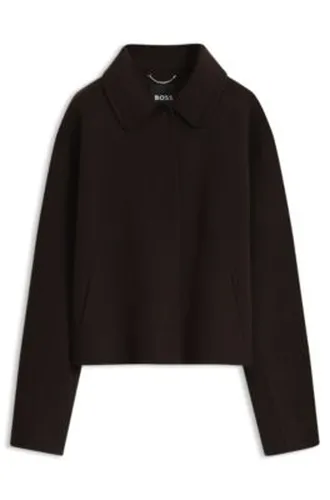 Manteau chiné en laine mélangée - Boss - Modalova