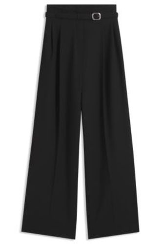 Pantalon Relaxed ceinturé en tissu stretch - HUGO - Modalova