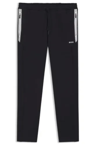 Pantalon en jersey de coton mélangé avec cordon de serrage - Boss - Modalova