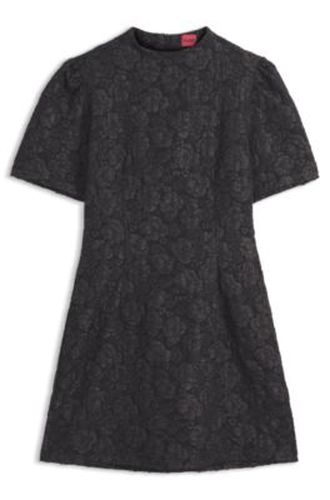 Robe professionnelle à manches bouffantes en brocart à fleurs - HUGO - Modalova